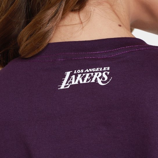 Camiseta Cropped NBA La Lakers Mitchell & Ness Feminina