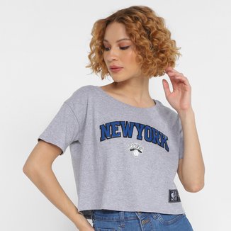 Camiseta Cropped NBA New York Knicks Feminina