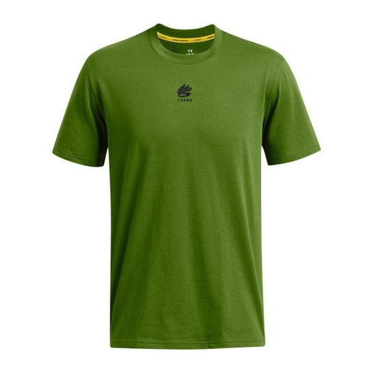 Camiseta de Basquete Masculina Under Armour Hvyweight GG Verde
