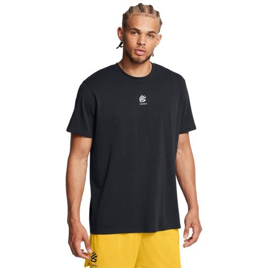 Camiseta de Basquete Masculina Under Armour Hvyweight P Preto