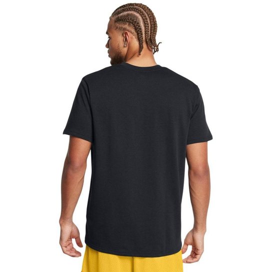 Camiseta de Basquete Masculina Under Armour Hvyweight P Preto
