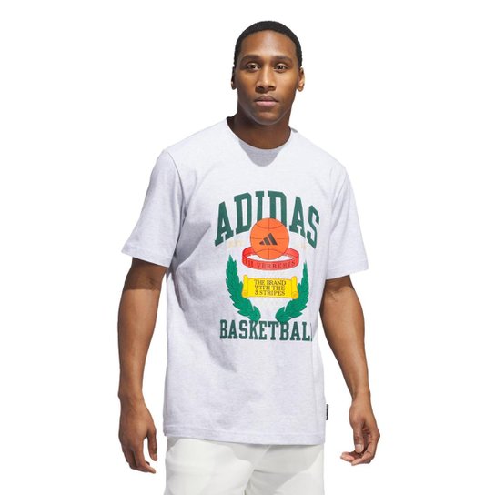 Camiseta Estampada Basketball Crest Adidas Masculina