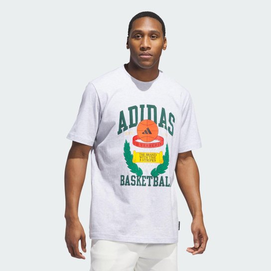 Camiseta Estampada Basketball Crest Adidas Masculina