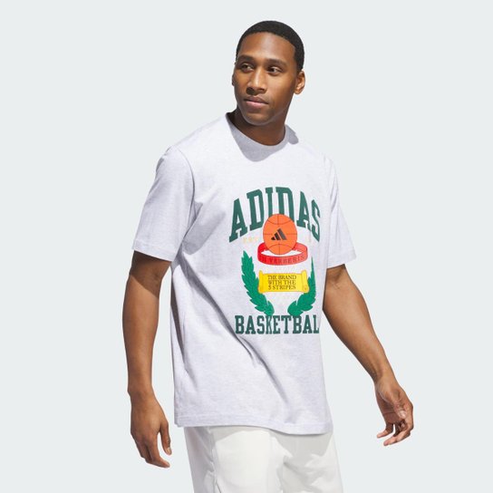 Camiseta Estampada Basketball Crest Adidas Masculina