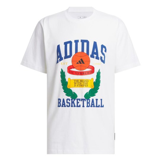 Camiseta Estampada Basketball Crest Adidas Masculina