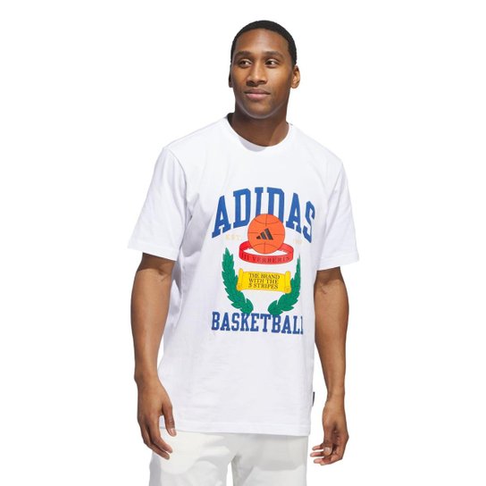 Camiseta Estampada Basketball Crest Adidas Masculina