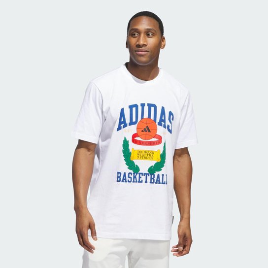 Camiseta Estampada Basketball Crest Adidas Masculina