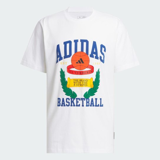 Camiseta Estampada Basketball Crest Adidas Masculina