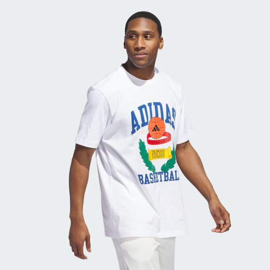 Camiseta Estampada Basketball Crest Adidas Masculina
