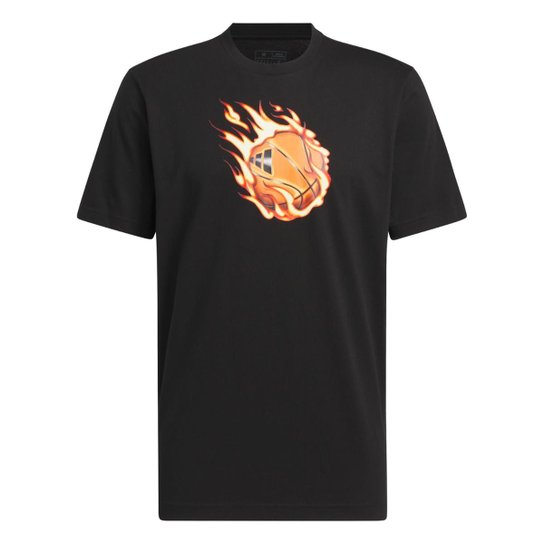 Camiseta Estampada Basquete On Fire Adidas Masculina