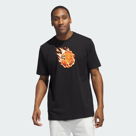 Camiseta Estampada Basquete On Fire Adidas Masculina