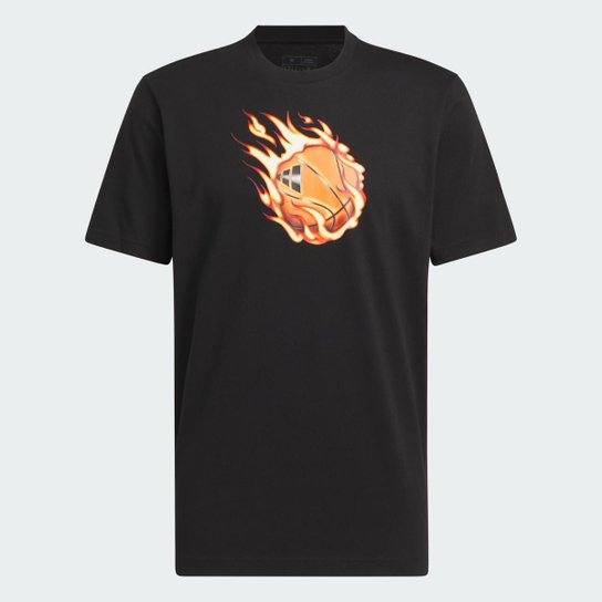Camiseta Estampada Basquete On Fire Adidas Masculina