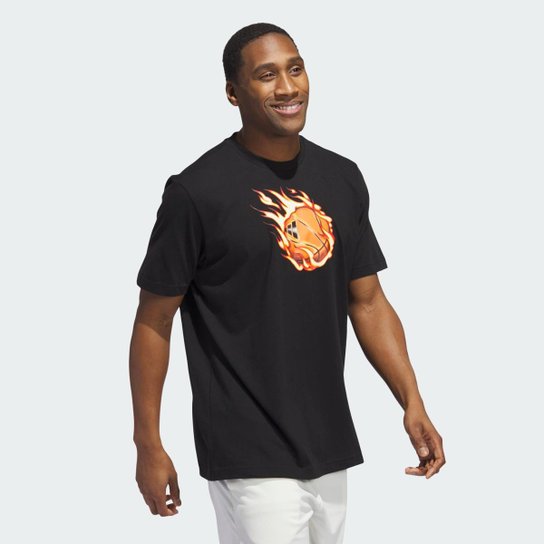 Camiseta Estampada Basquete On Fire Adidas Masculina