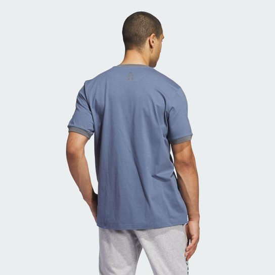 Camiseta Estampada Ringer Basketball Adidas Masculina