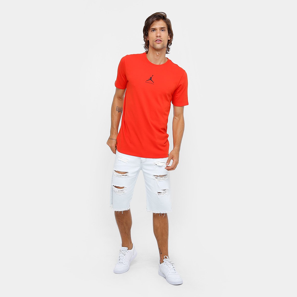 camiseta jordan laranja