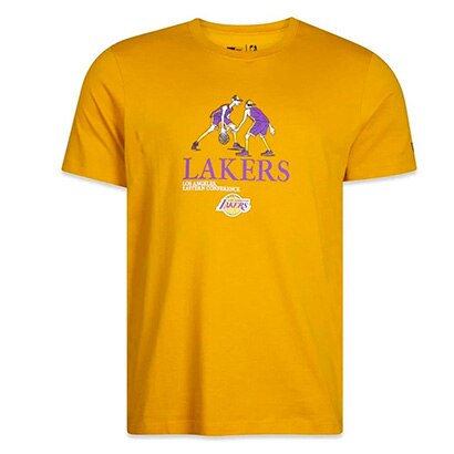 Camiseta Los Angeles Lakers New Era NBA Freestyle Masculina - Amarelo