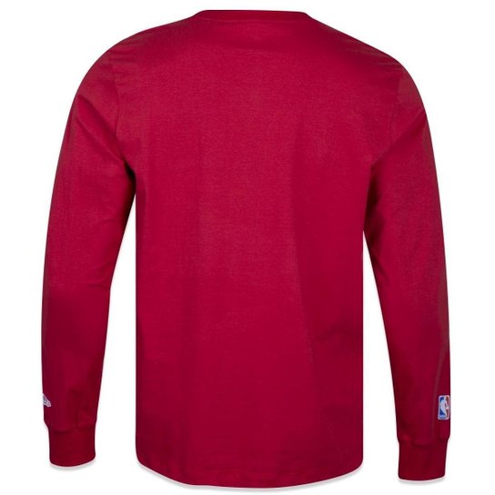 CAMISETA MANGA LONGA NBA CHICAGO BULLS CORE VERMELHO NEW ERA