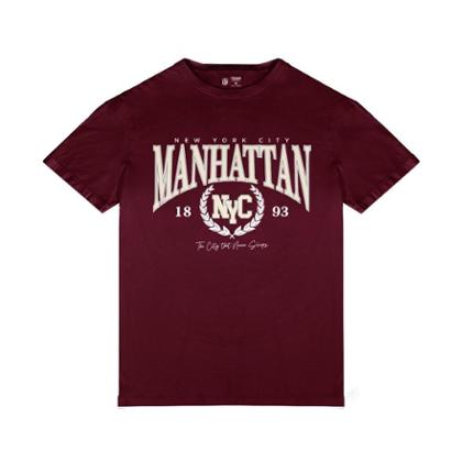 Camiseta Manhattan NYC Bordô Originals Brand - Bordô