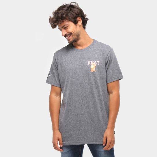 Camiseta Miami Heat NBA Masculina - Grafite