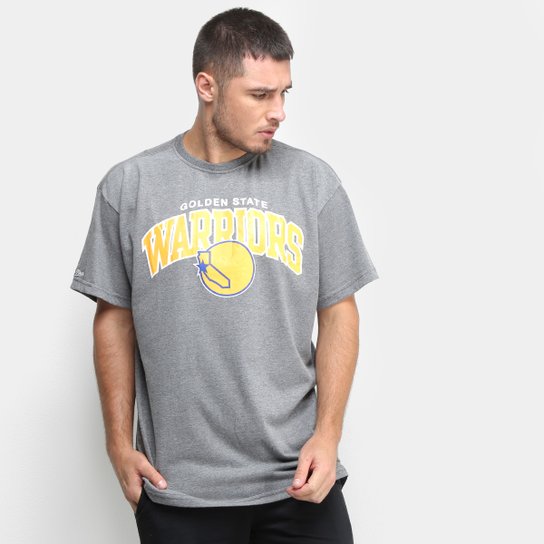 Camiseta Mitchell & Ness Golden State Warriors Masculina - Mescla