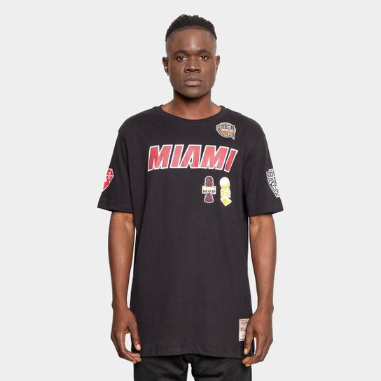 Camiseta Mitchell & Ness Miami Heat Wade Masculina