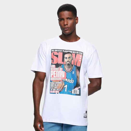 Camiseta Mitchell & Ness Orlando Magic Slam Hardaway Masculina