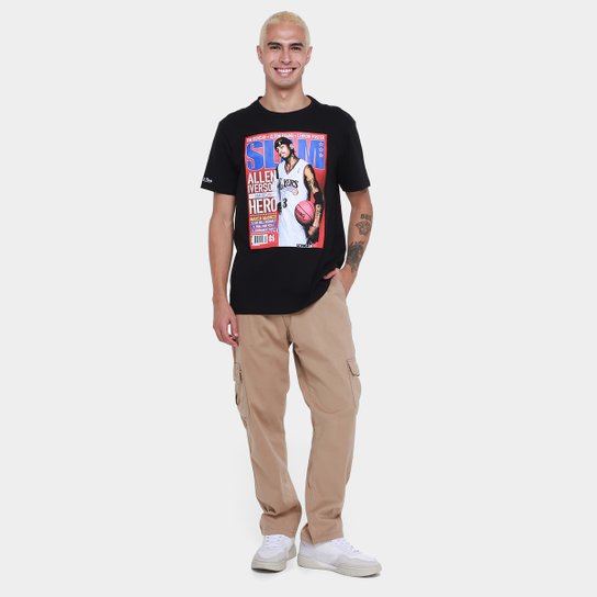 Camiseta Mitchell & Ness Philadelphia 76Ers Slam Masculina