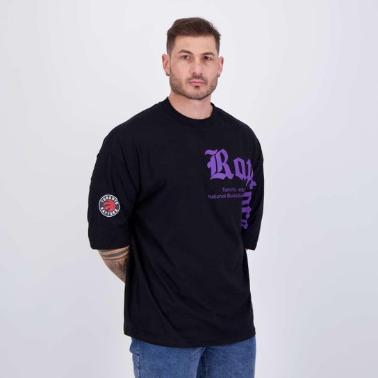 Camiseta NBA Angle Team Toronto Raptors Preta