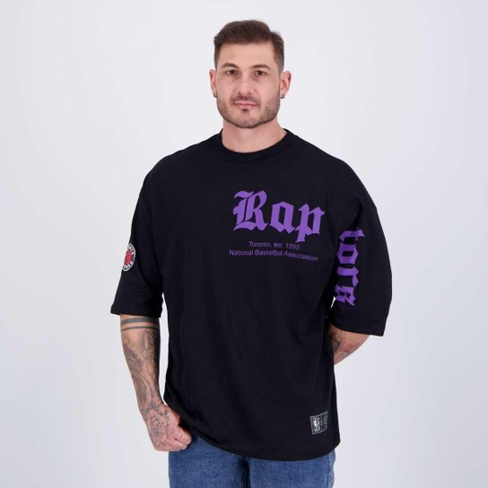 Camiseta NBA Angle Team Toronto Raptors Preta