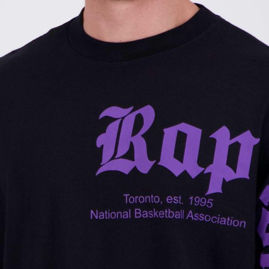 Camiseta NBA Angle Team Toronto Raptors Preta