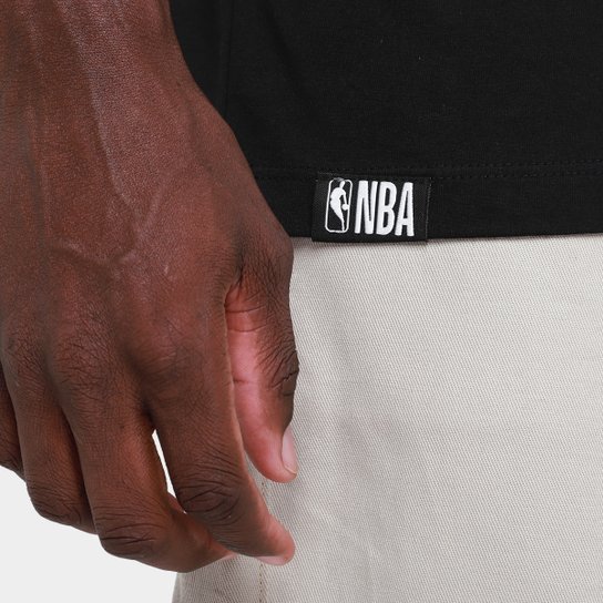 Camiseta NBA Back Ro Black New Era NBI25TSH025 Masculina
