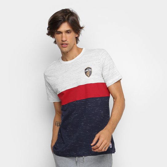 Camiseta NBA Block Colors Cleveland Cavaliers Masculina - Bege