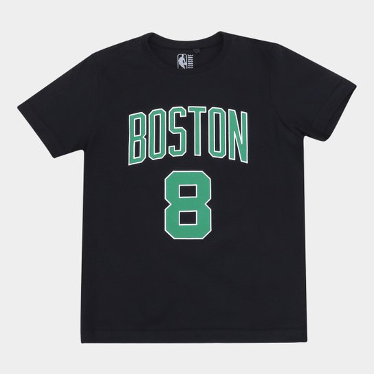 Camiseta NBA Boston Celtics Juvenil Walker nº8 Masculina - Preto