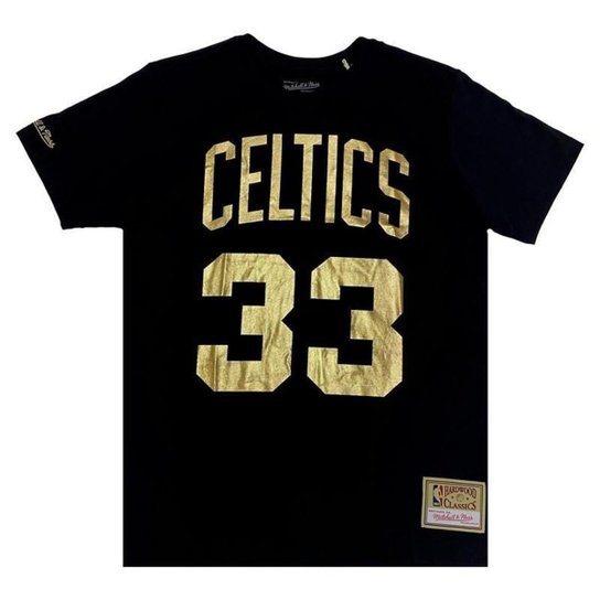 Camiseta NBA Boston Celtics Larry Bird Dourada