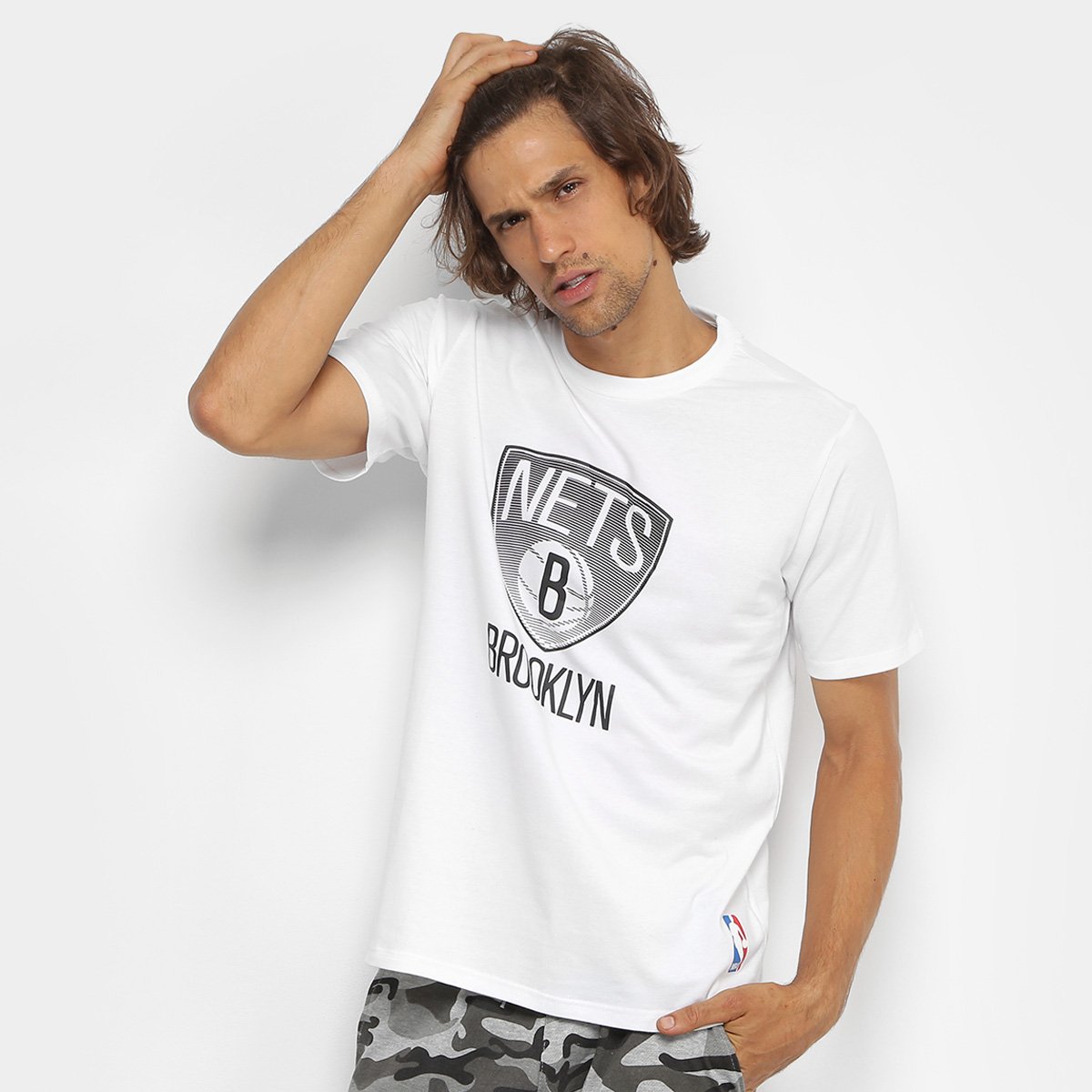 Camiseta NBA Brooklyn Nets 17 Masculina - Branco | Loja NBA