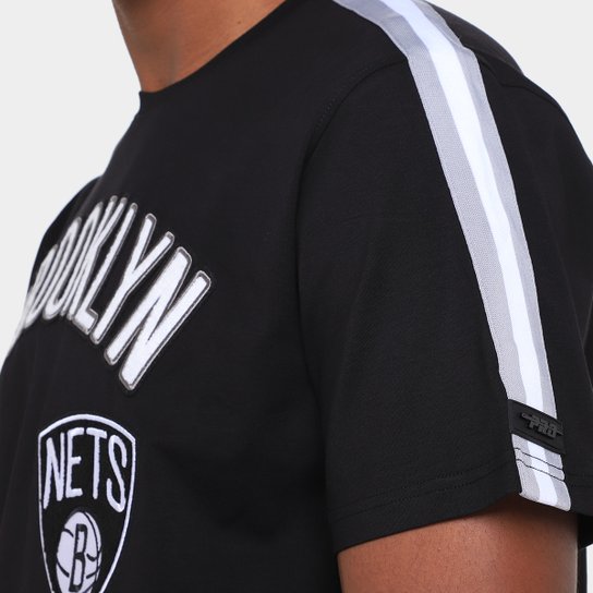 Camiseta NBA Brooklyn Nets Retro Classic SJ Striped Pro Standard Masculina