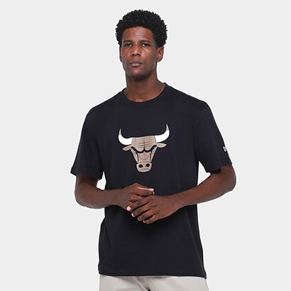 Camiseta NBA Chicago Bulls Core E New Era Masculina - Preto