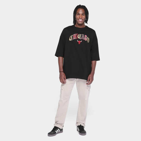 Camiseta NBA Chicago Bulls Embroidery Masculina