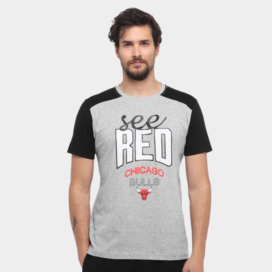 Camiseta NBA Chicago Bulls Raglan Masculina