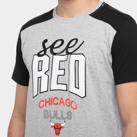 Camiseta NBA Chicago Bulls Raglan Masculina