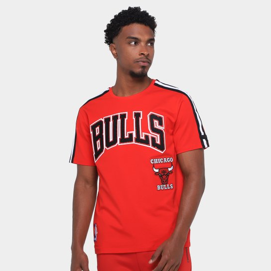 Camiseta NBA Chicago Bulls Retrô Classic SJ Striped Pro Standard Masculina