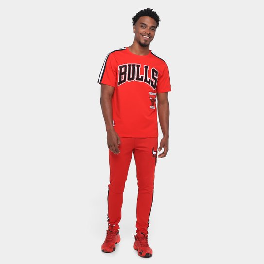 Camiseta NBA Chicago Bulls Retrô Classic SJ Striped Pro Standard Masculina