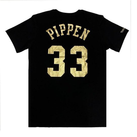 Camiseta NBA Chicago Bulls Scottie Pippen Dourada