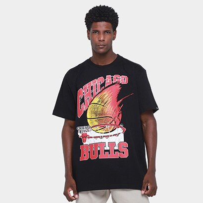 Camiseta NBA Chicago Bulss Core New Era Masculina - Preto