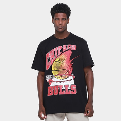Camiseta NBA Chicago Bulss Core New Era Masculina - Preto