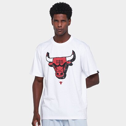Camiseta NBA Chicago Bulss Core New Era Masculina - Branco