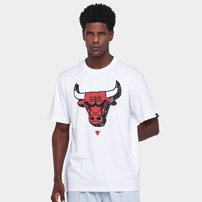 Camiseta NBA Chicago Bulss Core New Era Masculina - Branco