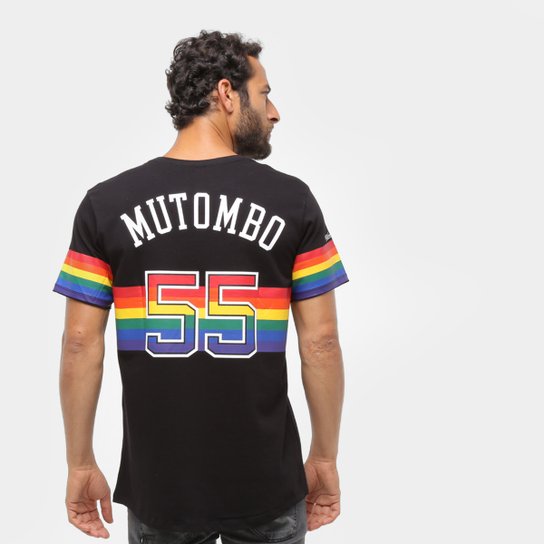 Camiseta NBA Denver Nuggets nº 55 Dikembe Mutombo Mitchell & Ness ...