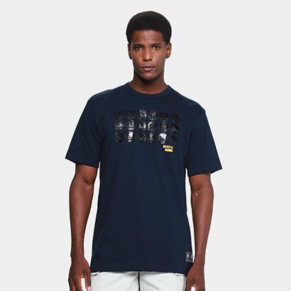 Camiseta NBA Golden State Warriors Mitchell & Ness Masculina - Marinho