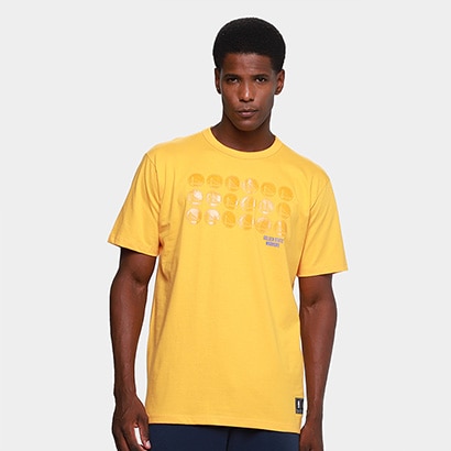 Camiseta NBA Golden State Warriors Mitchell & Ness Masculina - Amarelo